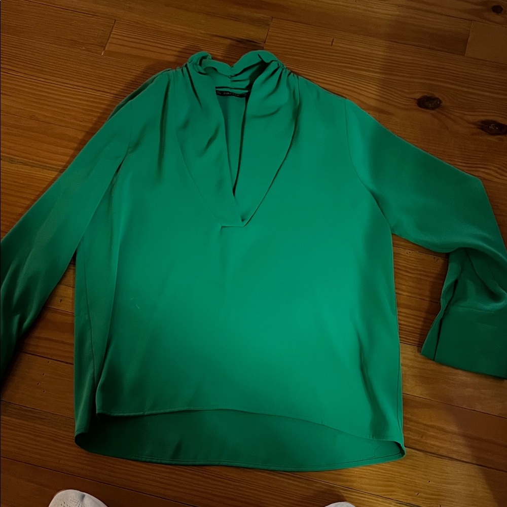 Zara Emerald Green Blouse